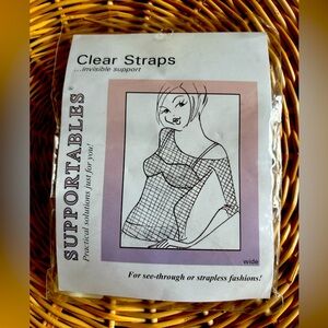Detachable clear bra straps